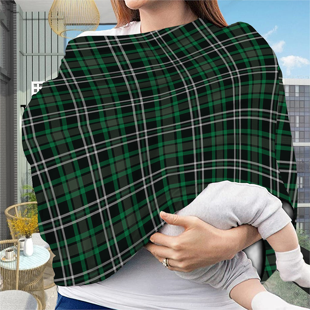 Green Black And White Tartan Print Baby Seat Cover