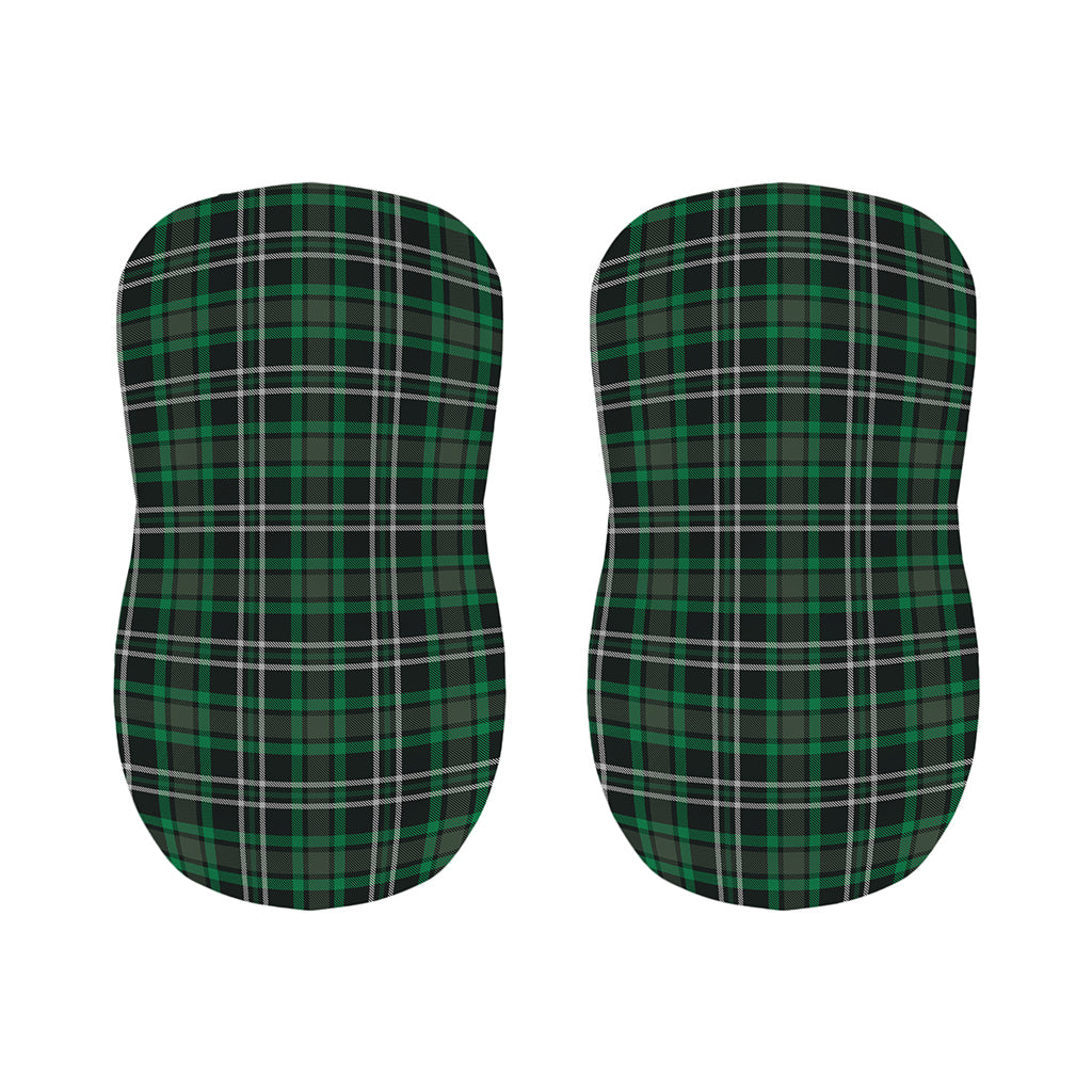 Green Black And White Tartan Print Bar Stool Covers