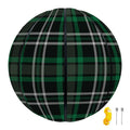 Green Black And White Tartan Print Basketball