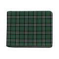Green Black And White Tartan Print Bifold Wallet