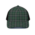 Green Black And White Tartan Print Black Mesh Trucker Hat
