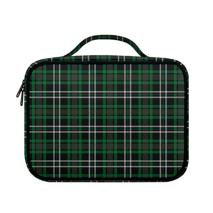 Green Black And White Tartan Print Briefcase Bible Bag