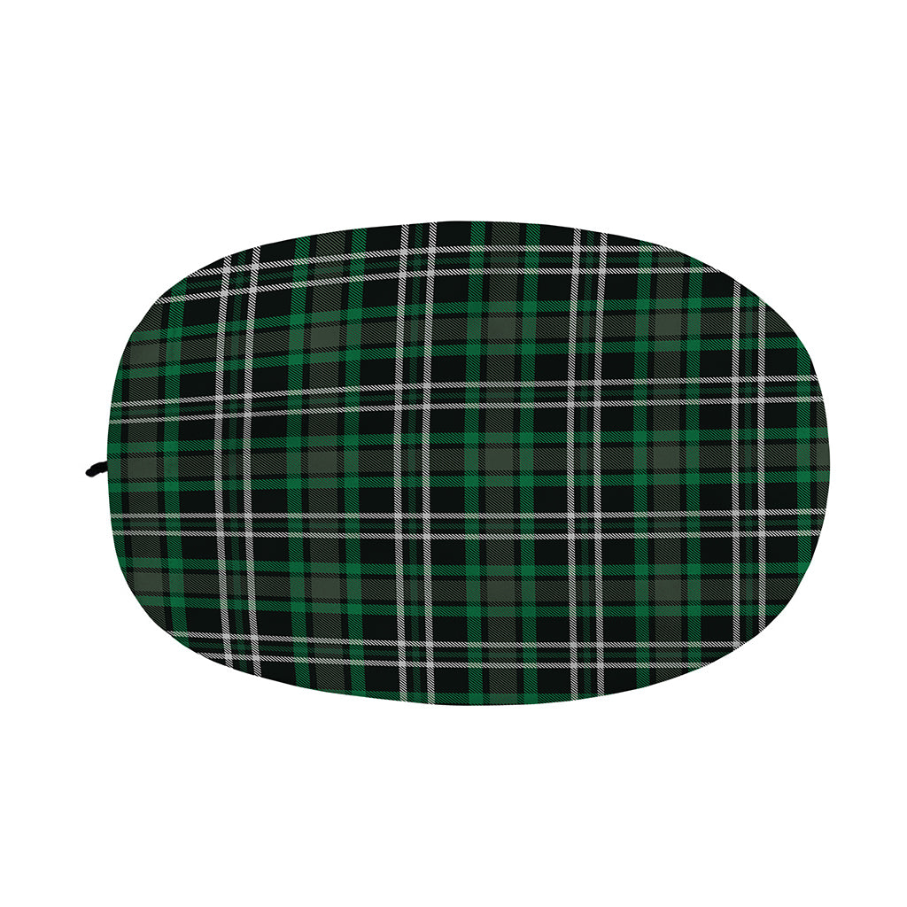 Green Black And White Tartan Print Car Side Mirror Covers