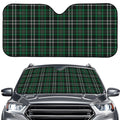 Green Black And White Tartan Print Car Windshield Sun Shade