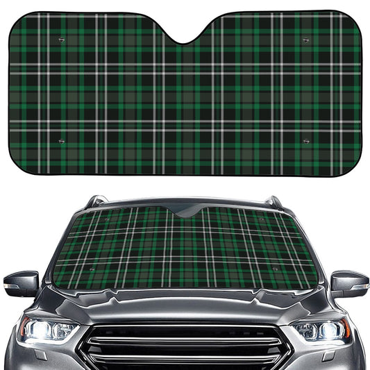 Green Black And White Tartan Print Car Windshield Sun Shade