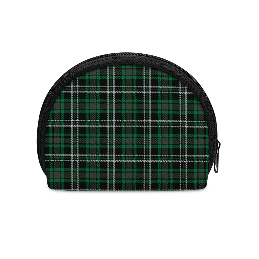 Green Black And White Tartan Print Coin Purse
