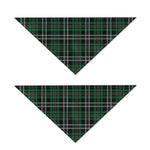 Green Black And White Tartan Print Dog Bandana