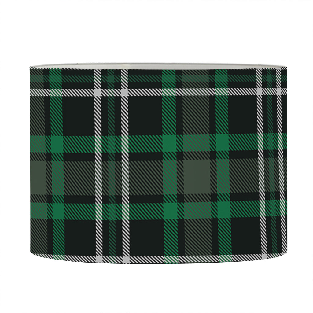 Green Black And White Tartan Print Drum Lamp Shade