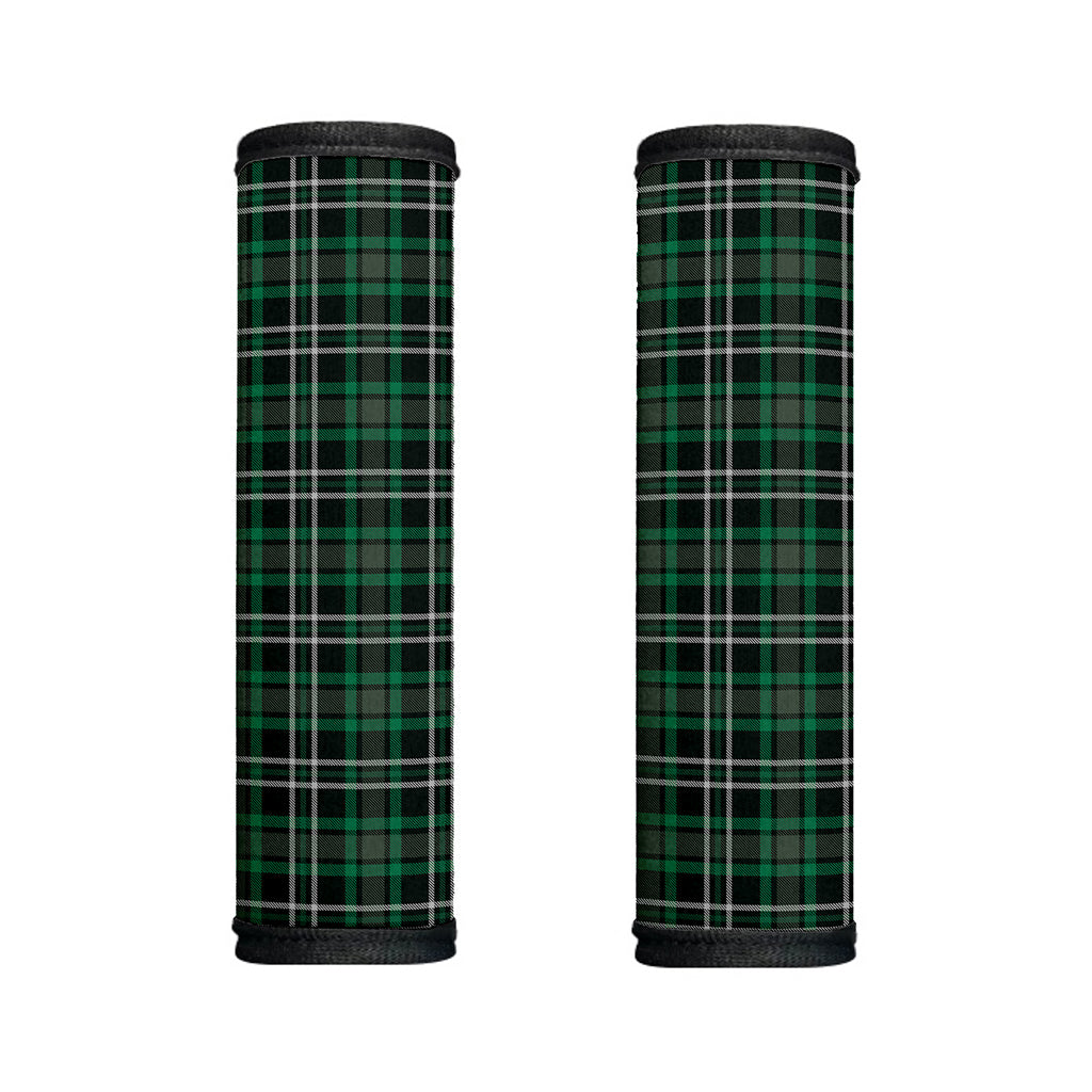 Green Black And White Tartan Print Handle Covers