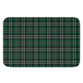 Green Black And White Tartan Print Indoor Door Mat