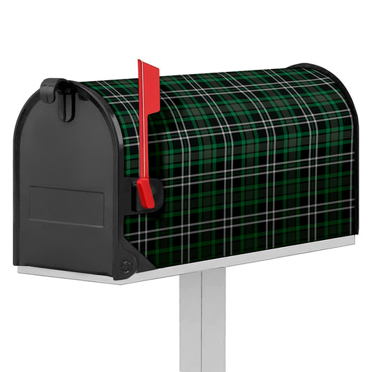 Green Black And White Tartan Print Mailbox Cover