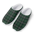 Green Black And White Tartan Print Mesh Casual Shoes