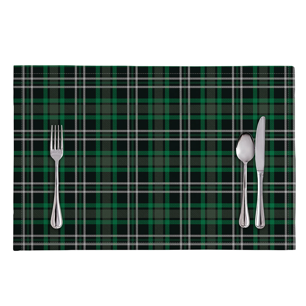 Green Black And White Tartan Print Placemat