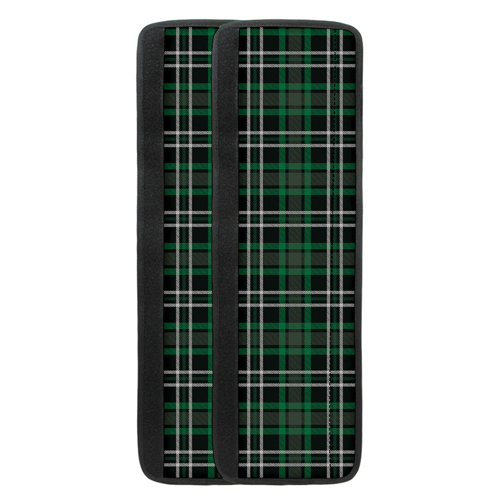 Green Black And White Tartan Print Refrigerator Handle Covers