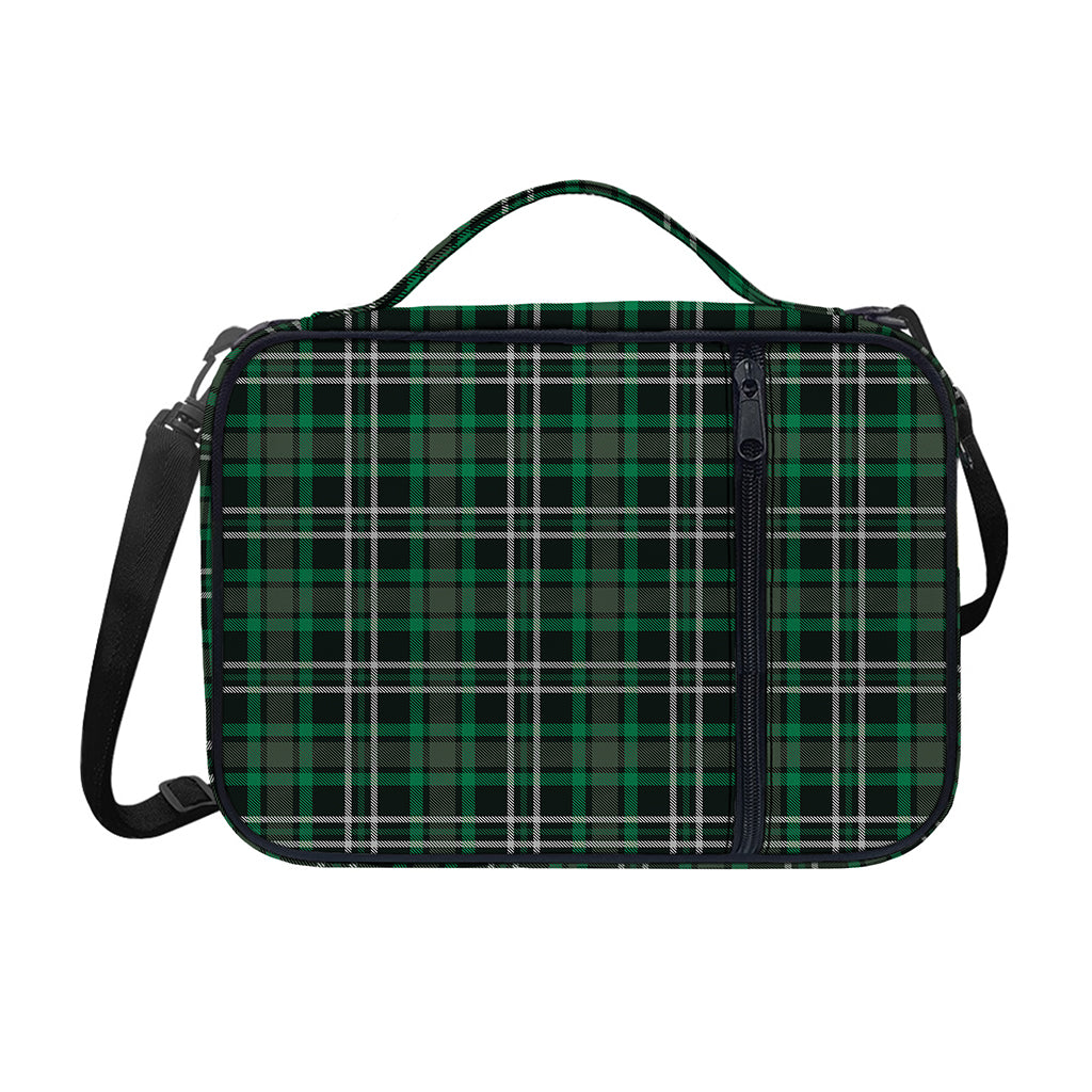 Green Black And White Tartan Print Shoulder Strap Bible Bag