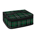 Green Black And White Tartan Print Small Lunch Bag