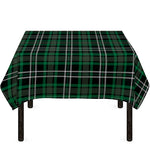 Green Black And White Tartan Print Tablecloth