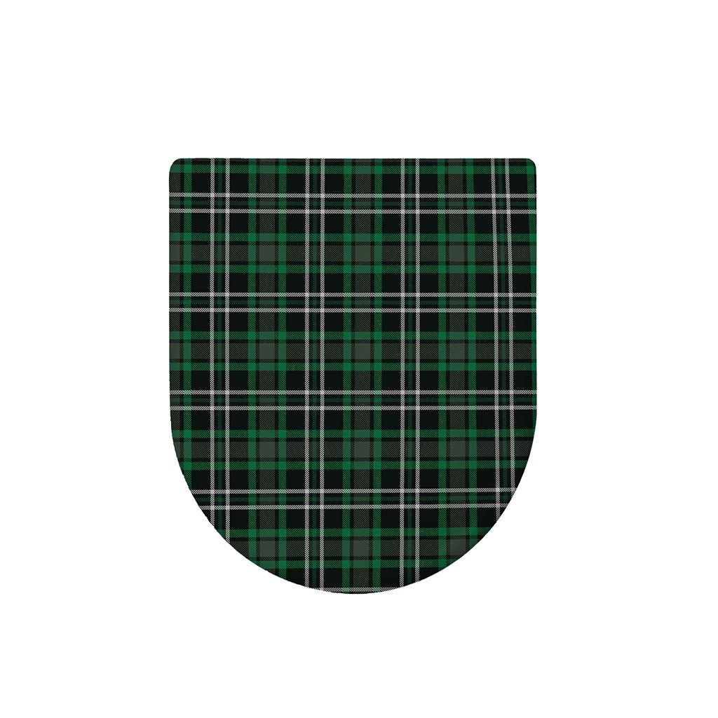 Green Black And White Tartan Print Toilet Lid Cover