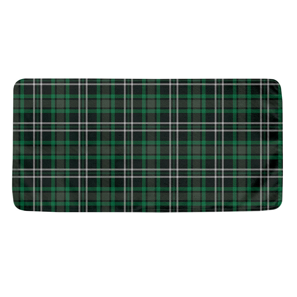 Green Black And White Tartan Print Towel