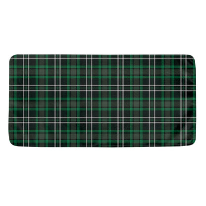 Green Black And White Tartan Print Towel