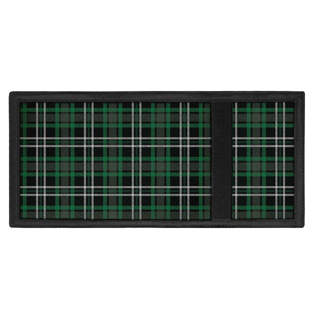 Green Black And White Tartan Print Trifold Wallet