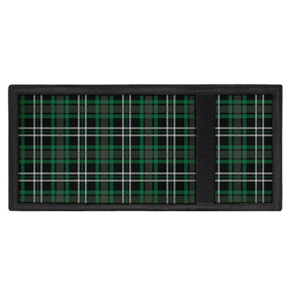Green Black And White Tartan Print Trifold Wallet