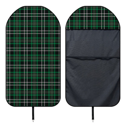 Green Black And White Tartan Print Waterproof Car Seat Cover