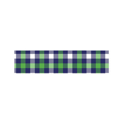 Green Blue And White Buffalo Plaid Print Bed Runner
