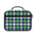 Green Blue And White Buffalo Plaid Print Briefcase Bible Bag