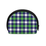 Green Blue And White Buffalo Plaid Print Coin Purse
