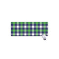Green Blue And White Buffalo Plaid Print Extended Mouse Pad