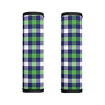 Green Blue And White Buffalo Plaid Print Handle Covers