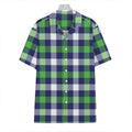 Green Blue And White Buffalo Plaid Print Hawaiian Shirt