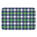 Green Blue And White Buffalo Plaid Print Indoor Door Mat