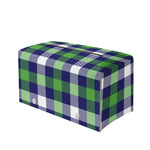 Green Blue And White Buffalo Plaid Print Leather Tissue Box Cover