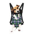 Green Blue And White Buffalo Plaid Print Pet Carrier Backpack