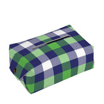 Green Blue And White Buffalo Plaid Print Rectangle Tissue Box Cover