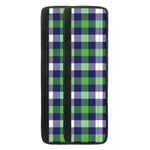 Green Blue And White Buffalo Plaid Print Refrigerator Handle Covers