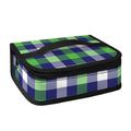 Green Blue And White Buffalo Plaid Print Small Lunch Bag