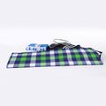 Green Blue And White Buffalo Plaid Print Sports Towel