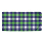 Green Blue And White Buffalo Plaid Print Towel