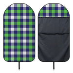 Green Blue And White Buffalo Plaid Print Waterproof Car Seat Cover