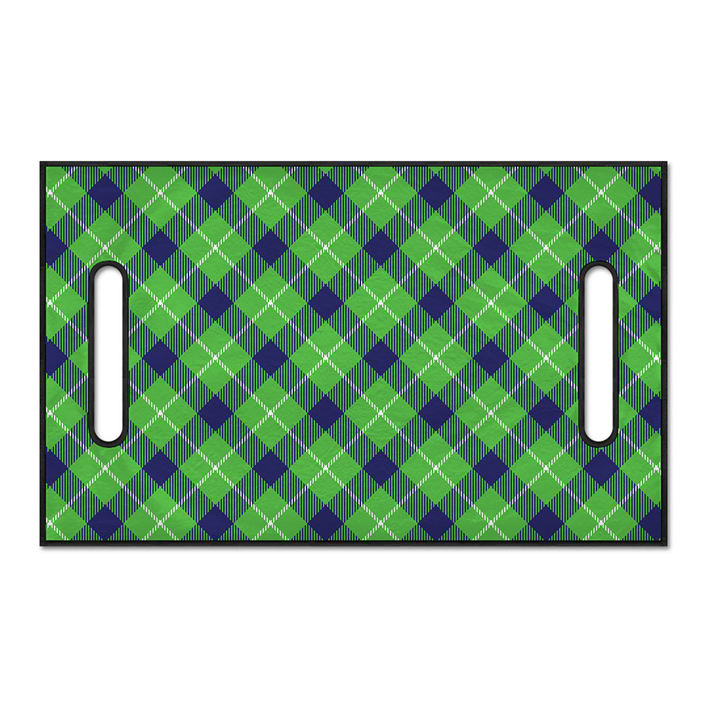 Green Blue And White Plaid Pattern Print Golf Cart Seat Cover