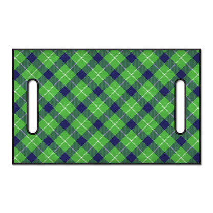Green Blue And White Plaid Pattern Print Golf Cart Seat Cover