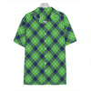 Green Blue And White Plaid Pattern Print Hawaiian Shirt