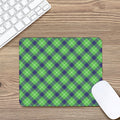 Green Blue And White Plaid Pattern Print Mouse Pad