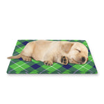 Green Blue And White Plaid Pattern Print Pet Cooling Mat Cover