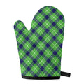 Green Blue And White Plaid Pattern Print Single Oven Mitt