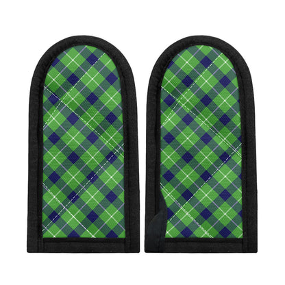 Green Blue And White Plaid Pattern Print Skillet Handle Cover