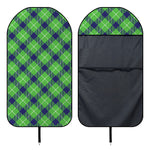 Green Blue And White Plaid Pattern Print Waterproof Car Seat Cover